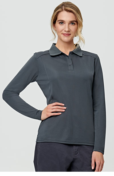 PS90 Lucky Bamboo Long Sleeve Ladies Polo