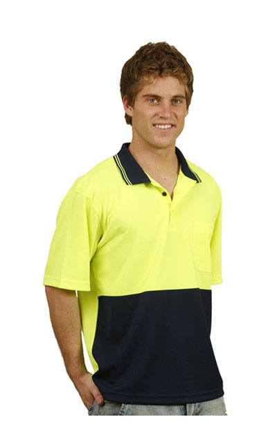 SW01TD High Visibility Short Sleeve TrueDry Mesh Knit Short Sleeve Safety Polo