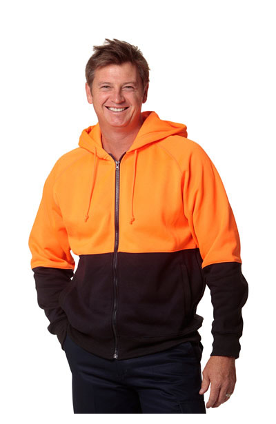 SW24 Men's High Visibility Two Tone Fleecy Hoodie