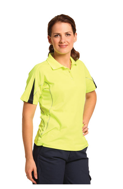 SW26A Ladies TrueDry Hi-Vis Polo with Reflective Piping