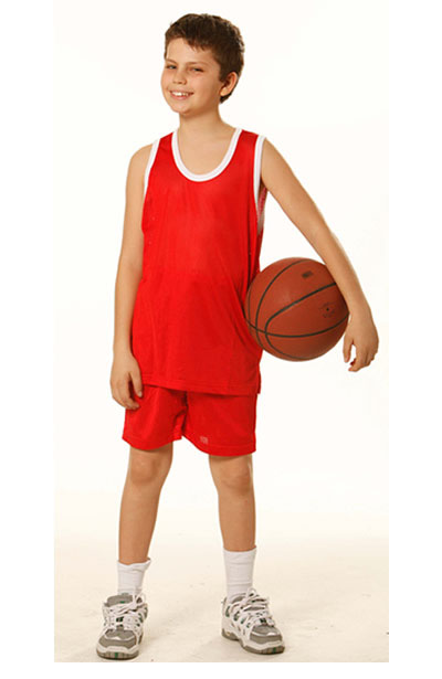 TS81K Kids Reversable Basketball Singlet
