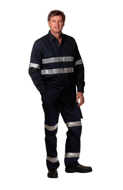WP07HV Men's Heavy Cotton Pre-shrunk Drill Pants with 3M Tapes - Regular