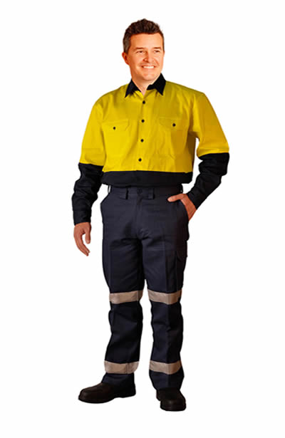 WP13HV Pre-Shurnk Drill pants with 3M tape Long Leg