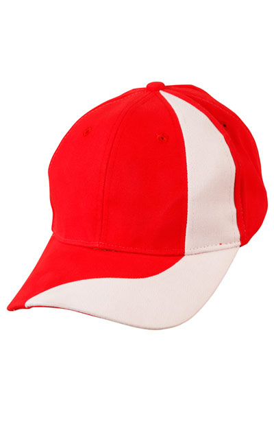 CH82 Top Spin Brushed Cotton Twill Baseball Cap With Contrast Stripe