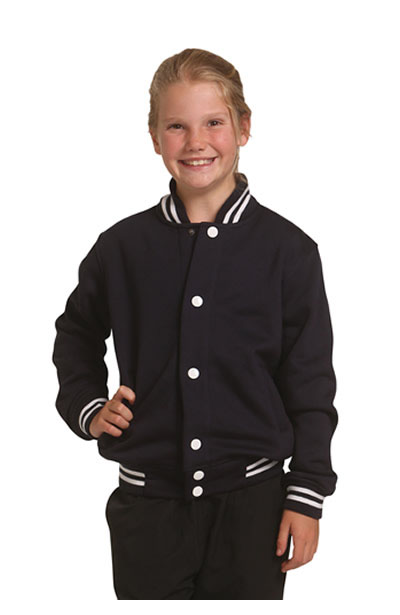 FL11K Kids Fleece Varsity Jacket