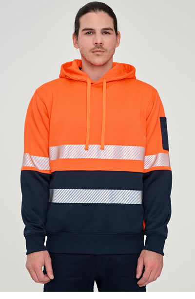 SW88 Hi-Vis Two Tone Safety Hoodies with Segmented Tapes