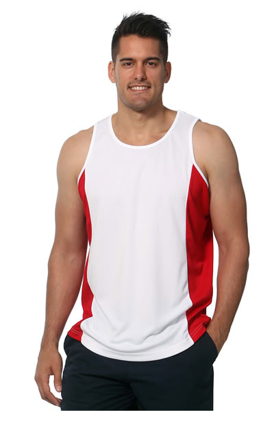 TS19A CoolDry Trainer Men's Contrast CoolDry Mesh Singlet