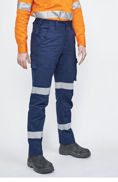 WP26HV Unisex Cotton Stretch Rip-Stop Work Pants with Segmented Tape